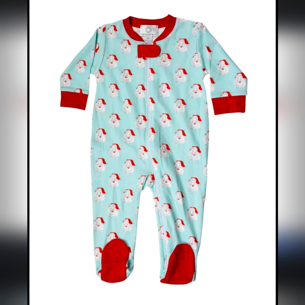 The Proper Peony 6 month Santa Pajamas